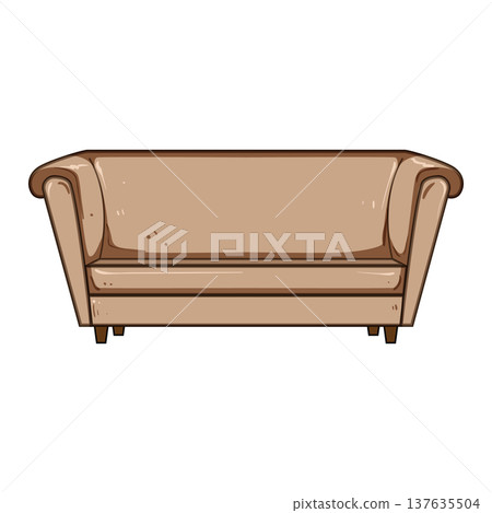 contemporary couch leather cartoon vector illustration contemporary couch leather cartoon vector illustration 137635504