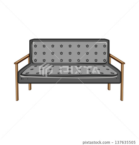 modern couch leather cartoon vector illustration modern couch leather cartoon vector illustration 137635505