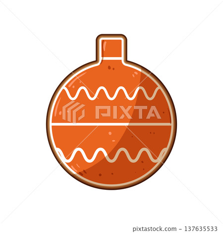 biscotti christmas themed cookies cartoon vector illustration 137635533