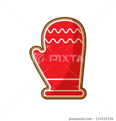gingerbread christmas themed cookies cartoon vector illustration 137635536