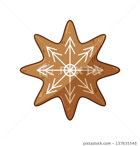 peppermint christmas themed cookies cartoon vector illustration 137635548