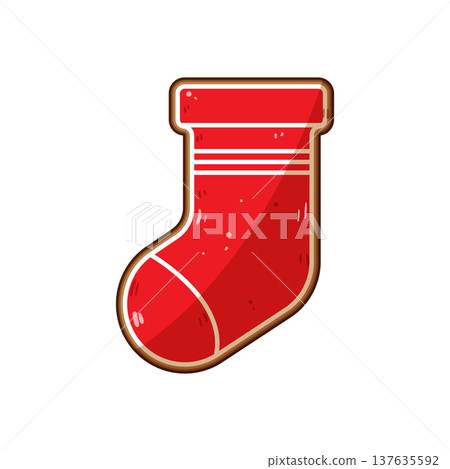 sugar christmas themed cookies cartoon vector illustration 137635592