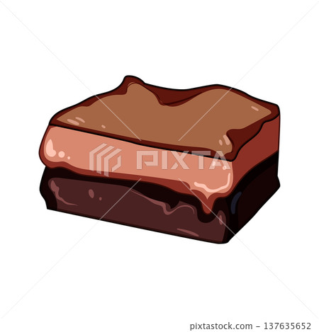 chocolate brownie cartoon vector illustration 137635652