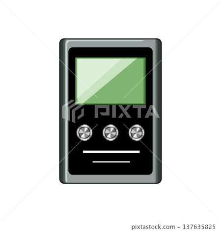 monitoring watt meter cartoon vector illustration 137635825