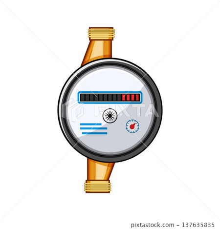 smart water meter cartoon vector illustration 137635835