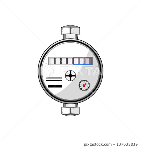 billing water meter cartoon vector illustration 137635839