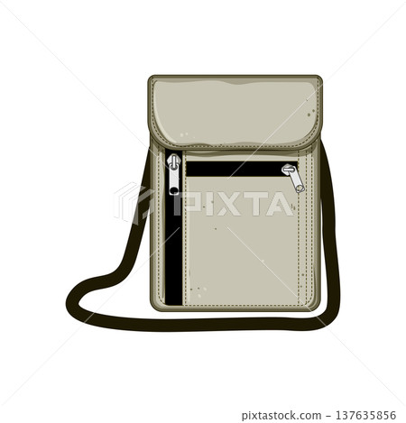 waterproof travel neck pouch cartoon vector illustration waterproof travel neck pouch cartoon vector illustration 137635856