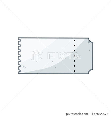 reservation ticket white cartoon vector illustration 137635875
