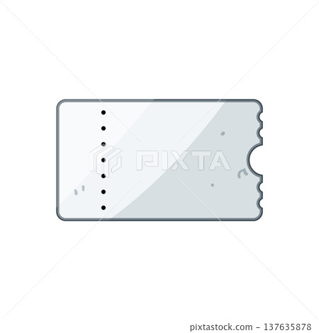 pass ticket white cartoon vector illustration 137635878
