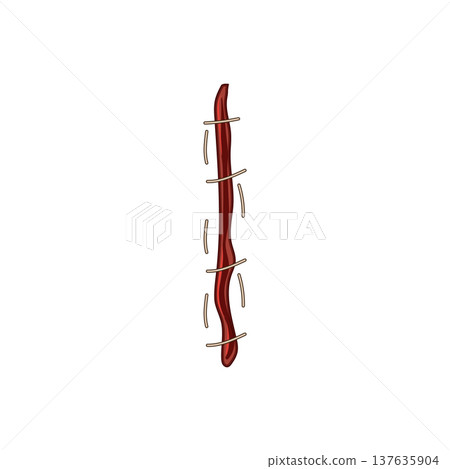absorbable suture cartoon vector illustration 137635904