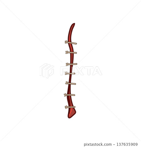 healing suture cartoon vector illustration healing suture cartoon vector illustration 137635909