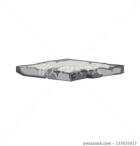 quartz stone platform cartoon vector illustration 137635917