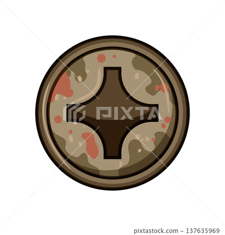 stuck rusty screw head cartoon vector illustration stuck rusty screw head cartoon vector illustration 137635969