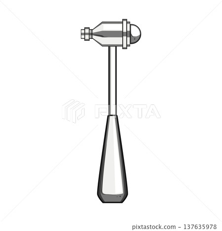 percussion reflex hammer cartoon vector illustration 137635978