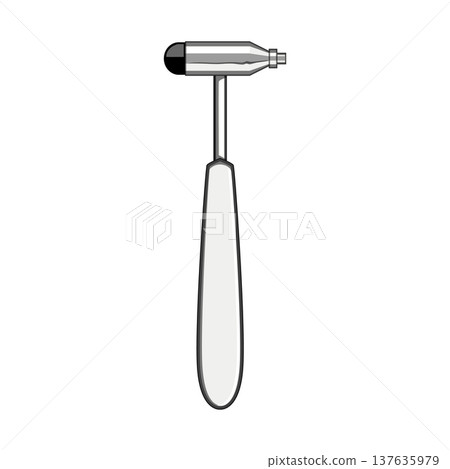 tool reflex hammer cartoon vector illustration 137635979