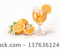 Orange fruit liquor 137636124