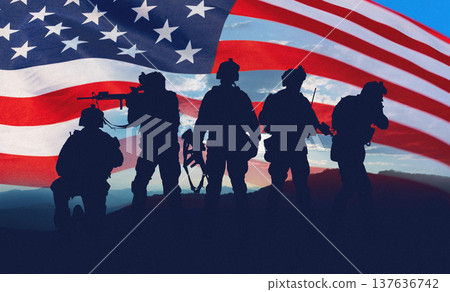 Service members display readiness in a military setting amid ongoing tensions between nations 137636742