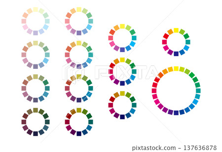 12-tone color wheel, tone map, hue-tone system, square 12-tone color wheel, tone map, hue-tone system, square 137636878