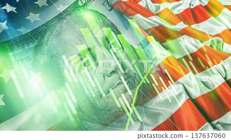 Conflict between Iran and USA highlighted through financial and currency symbols in 2023 Conflict between Iran and USA highlighted through financial and currency symbols in 2023 137637060