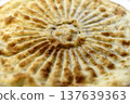 Authentic Traditional Wheat Flatbread with Stamped Pattern Texture. High quality photo 137639363