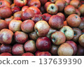 Bountiful Harvest of Ripe Organic Apples in Rustic Wooden Crates. High quality photo 137639390