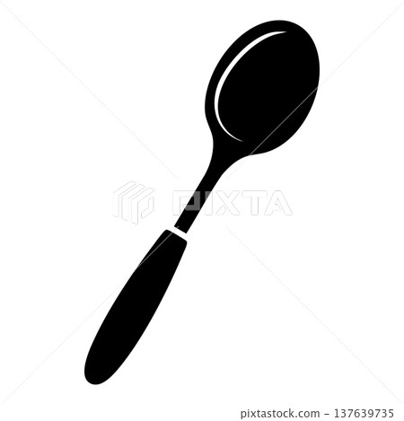 black silhouette of kitchen utensils black silhouette of kitchen utensils 137639735