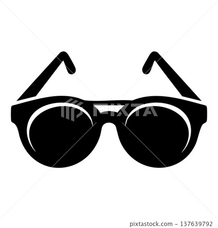 glasses icon in black and white 137639792
