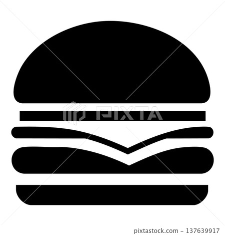 Cheeseburger Fast Food Icon Vector Illustration for Food Delivery and Menu Design 137639917