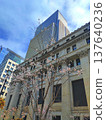 Cherry blossoms blooming at the Mitsui Main Building and Nihonbashi Mitsui Tower (Chuo Ward, Tokyo) 137640236