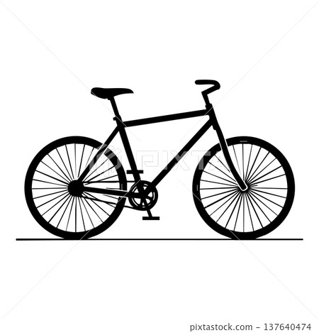 simple sketch of a bicycle 137640474