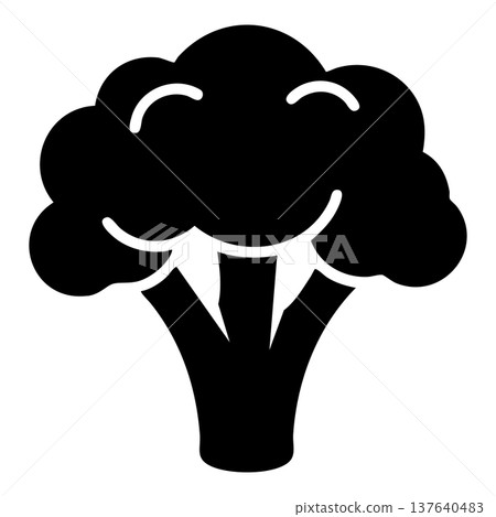 Broccoli Vegetable Icon Vector Illustration for Healthy Food and Organic Design 137640483