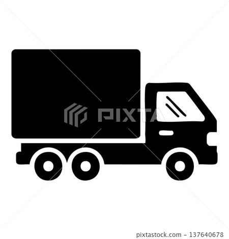 truck with cargo icon, simple style truck with cargo icon, simple style 137640678