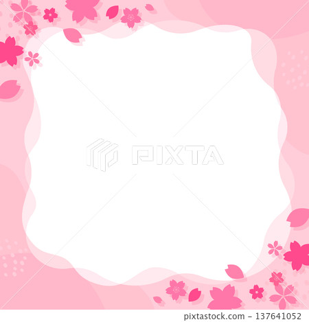 Pink pop cherry blossom frame 1_square Pink pop cherry blossom frame 1_square 137641052