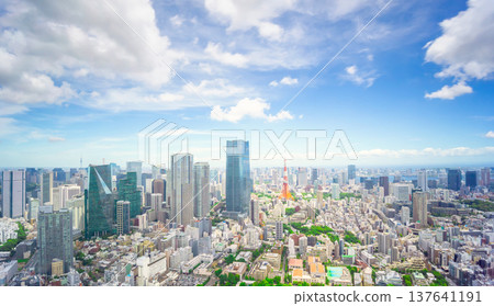 Tokyo cityscape: clusters of skyscrapers Tokyo cityscape: clusters of skyscrapers 137641191