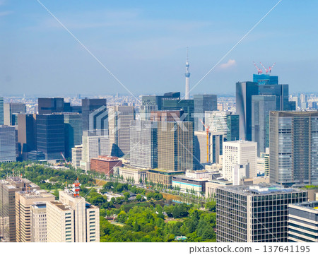 Tokyo's Marunouchi building complex and Tokyo Skytree Tokyo's Marunouchi building complex and Tokyo Skytree 137641195
