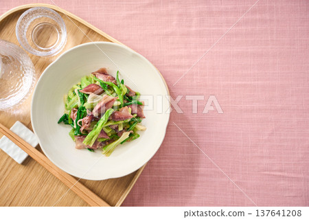 Firefly squid and chives nuta dressed with vinegared miso, a spring snack Firefly squid and chives nuta dressed with vinegared miso, a spring snack 137641208