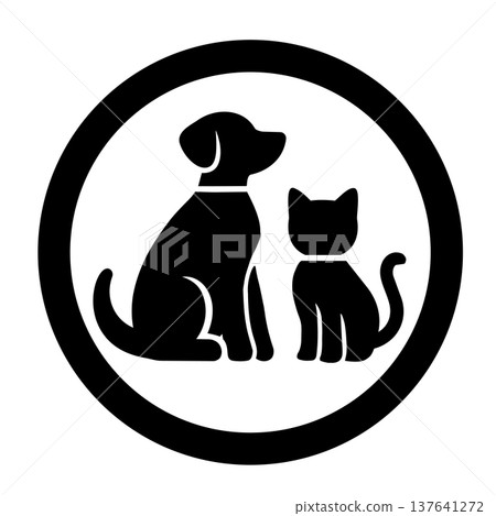 寵物友善標誌(黑色圖示) 寵物友善標誌(黑色圖示) 137641272