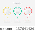 Infographic 3 options design elements for your business data. Vector Illustration. 137641429