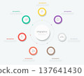 Infographic 7 options design elements for your business data. Vector Illustration. 137641430