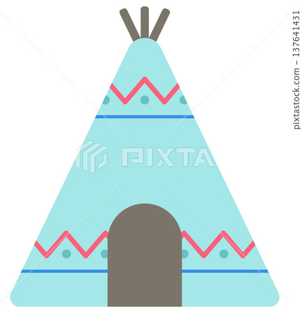 Outdoor Camping Tent for Summer Adventure Vacation and Nature Forest Hiking Trip 137641431