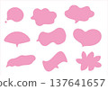 Speech bubble set - handwritten style (pink) 137641657
