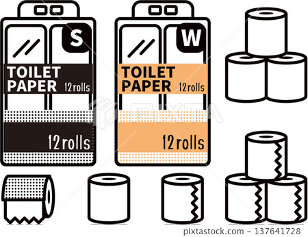 衛生紙插圖集 137641728