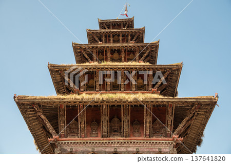 An ancient temple in Bhaktapur Durbar Square a former royal palace complex located in Bhaktapur, Nepal. An ancient temple in Bhaktapur Durbar Square a former royal palace complex located in Bhaktapur, Nepal. 137641820
