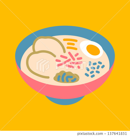 Simple tonkotsu ramen line icon Simple tonkotsu ramen line icon 137641831