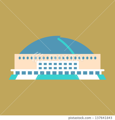 Simple Fukuoka Dome icon Simple Fukuoka Dome icon 137641843