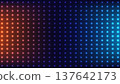Abstract glowing led light grid background with vibrant blue purple and orange neon gradient for modern technology and digital data connection 137642173