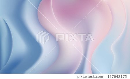 Abstract pastel background with fluid pink and blue waves creating a soft ethereal motion for modern minimalist design Abstract pastel background with fluid pink and blue waves creating a soft ethereal motion for modern minimalist design 137642175