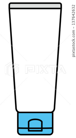 A simple illustration of a tube-shaped container (blue and white). A simple illustration of a tube-shaped container (blue and white). 137642632