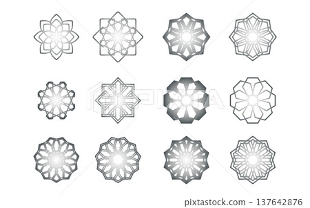 Silver-like geometric accent mark. 137642876