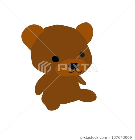 可愛的棕熊插圖 137643009